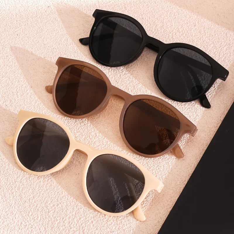 3 Sets of Small Round Framed Women's Fashionable Glasses for Daily Trends Parties Holiday Gatherings Decorative Glasses