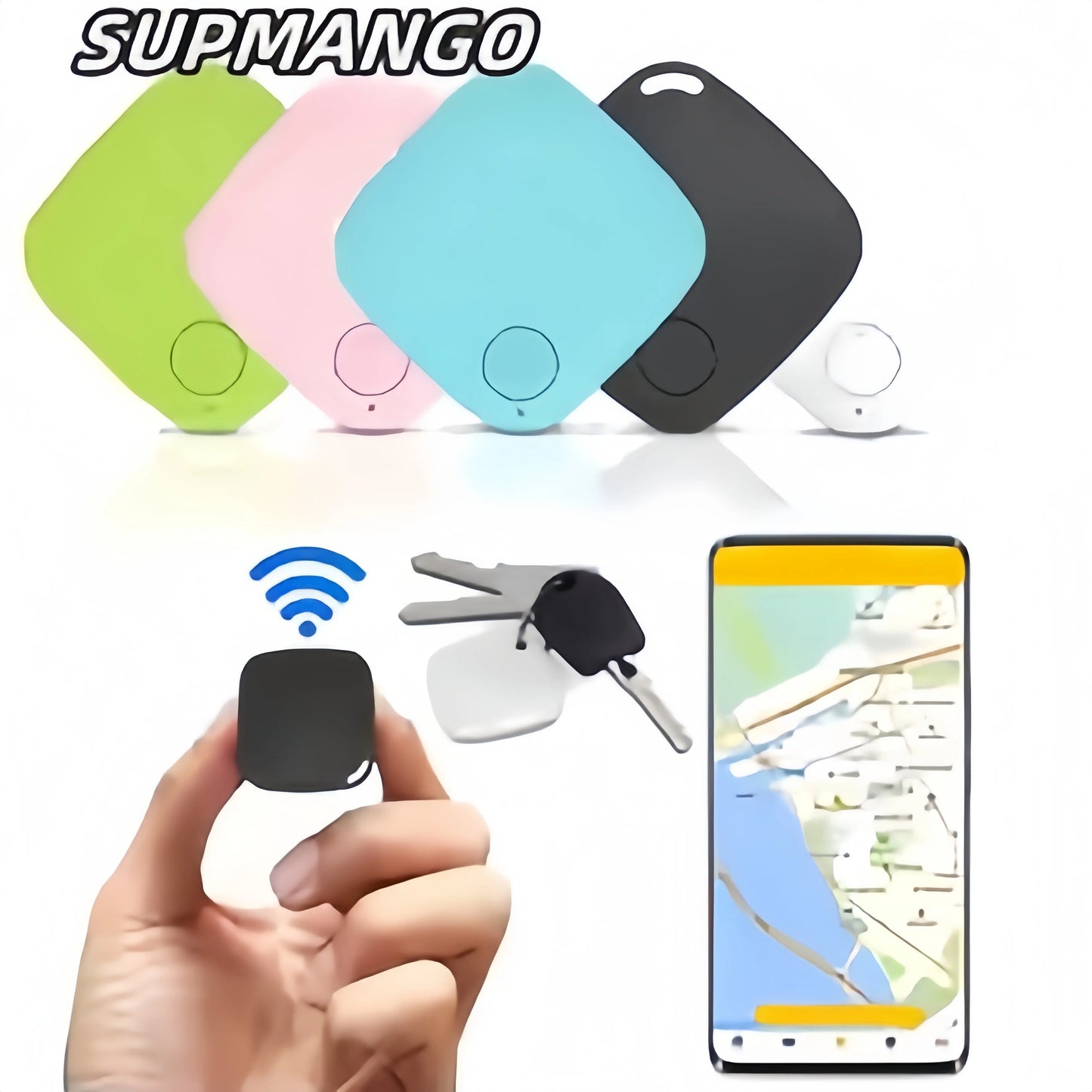 Mini GPS Bluetooth Tracker Smart Tag for Keys Pets Wallet iPhone iPad iOS