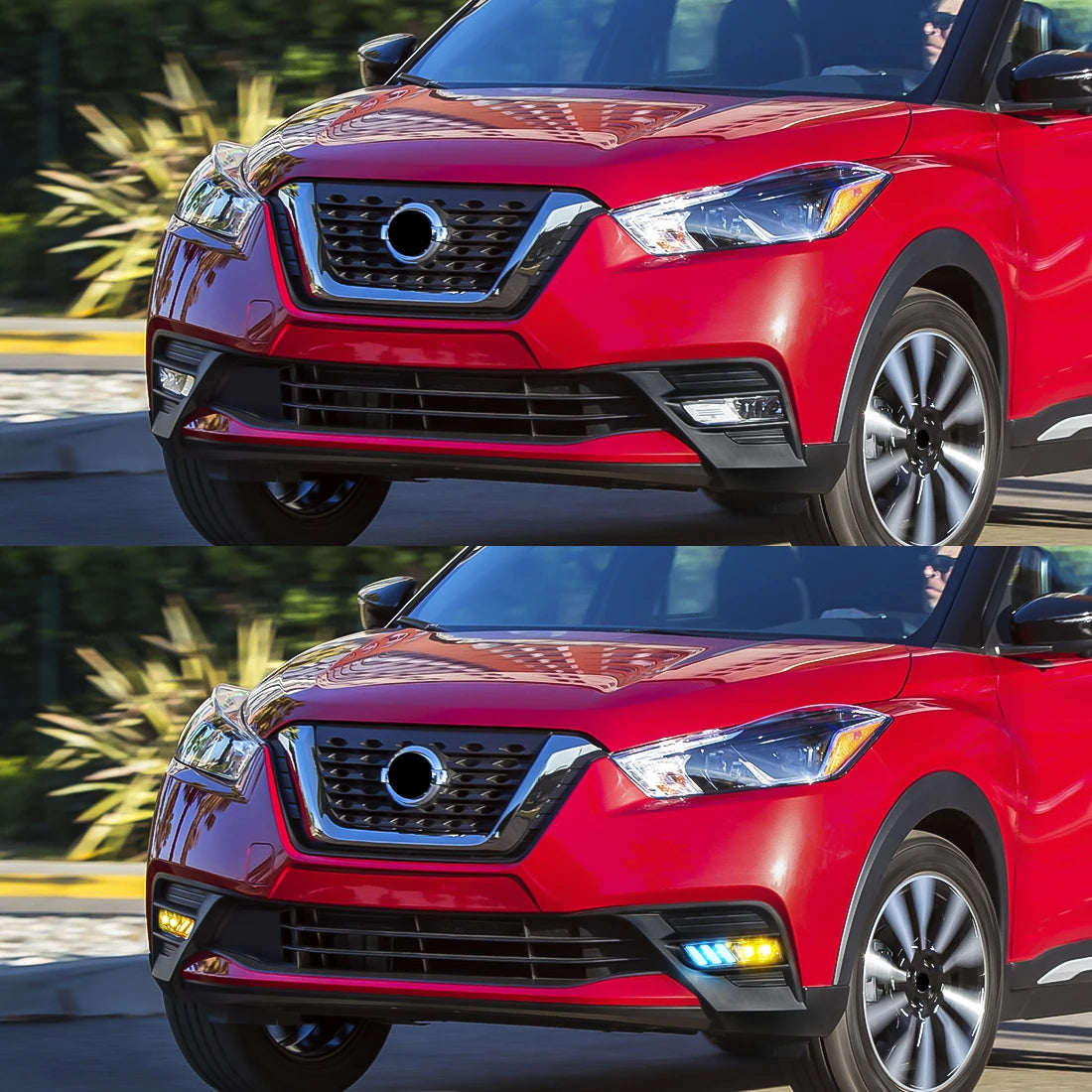 LED Fog lamp Daytime Running Light DRL For Nissan Sentra 2020 Xtrail Rogue Kicks 2017 2018 2019 2020 Qashqai 2019 2020 Headlight