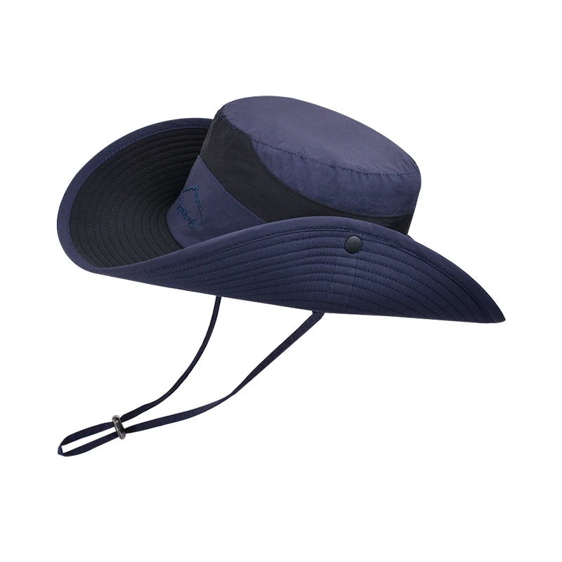 Xinbaoguan 100% Polyester 9233 New Spring/Summer Outdoor Sunshade Hat for Men and Women Mountaineering Big Eaf Fisherman Hat
