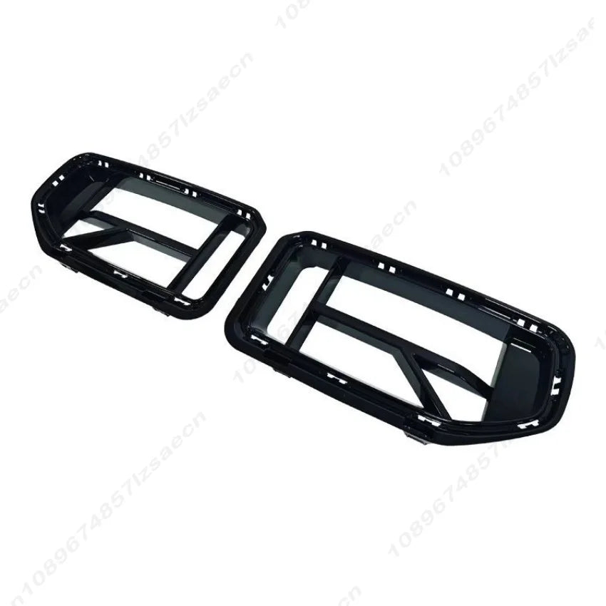 For BMW M2 Series G87 2020-2025 CS Style Racing Grills Front Bumper Air Vent Cover Trim Foglamp Mesh Grill Frame Body Kit Black