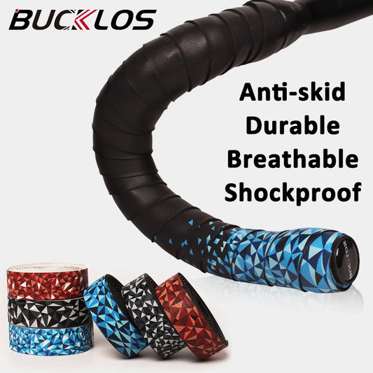 BUCKLOS Bicycle Handlebar Tape Gravel Shock Absorbing Road Bike Handle Bar Tape EVA/PU Wrap Belt Straps Cycling Parts