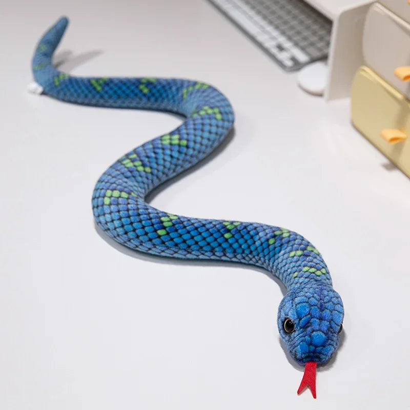9 Kinds Simulation Snake Plush Toy Lifelike Anaconda Fake Snake Python Model Prank Doll Creative Room Decoration Birthday Gift