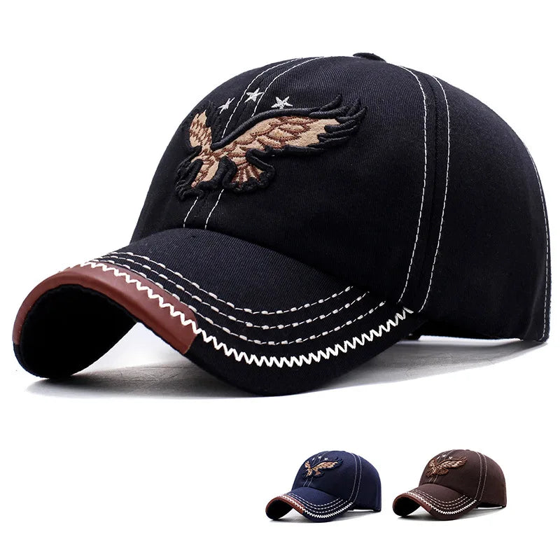 Four-Season Shade Baseball Cap Eagle Embroidery Korean Version Sunscreen SunHat