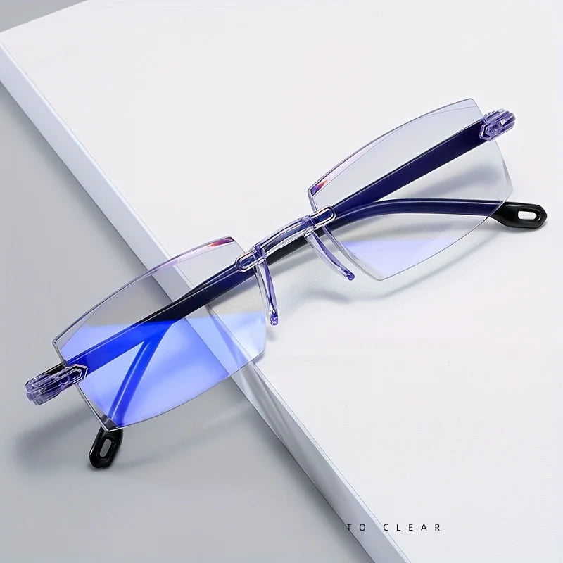 Reading Glasses +1.0+1.5+2.0+2.5 The Geometric Aesthetic Multicolor Optional Anti Blue Light Computer Glasses