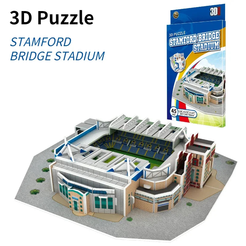 3D Soccer Stadium Puzzle Construction PuzzlesDIY Paper Intellectual Development Educational Toys Christmas Gifts