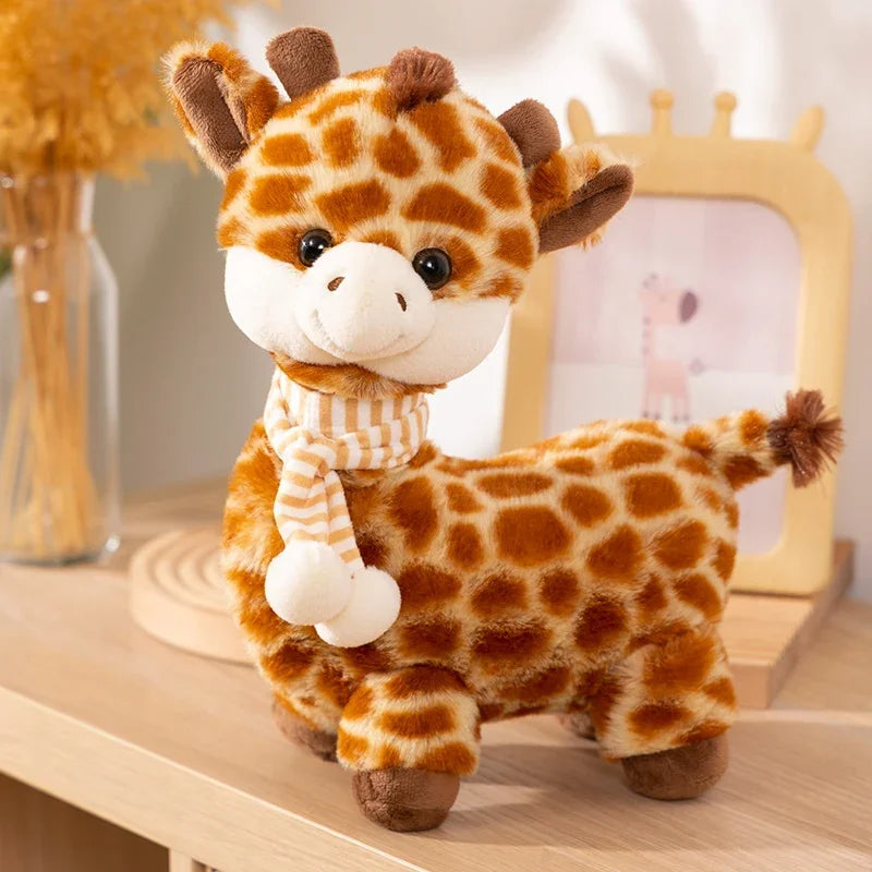 Keylingwd Simulation Giraffe Plush Toy Soft Plush Stuffed Animal Giraffe Doll Room Decoration Birthday Gift