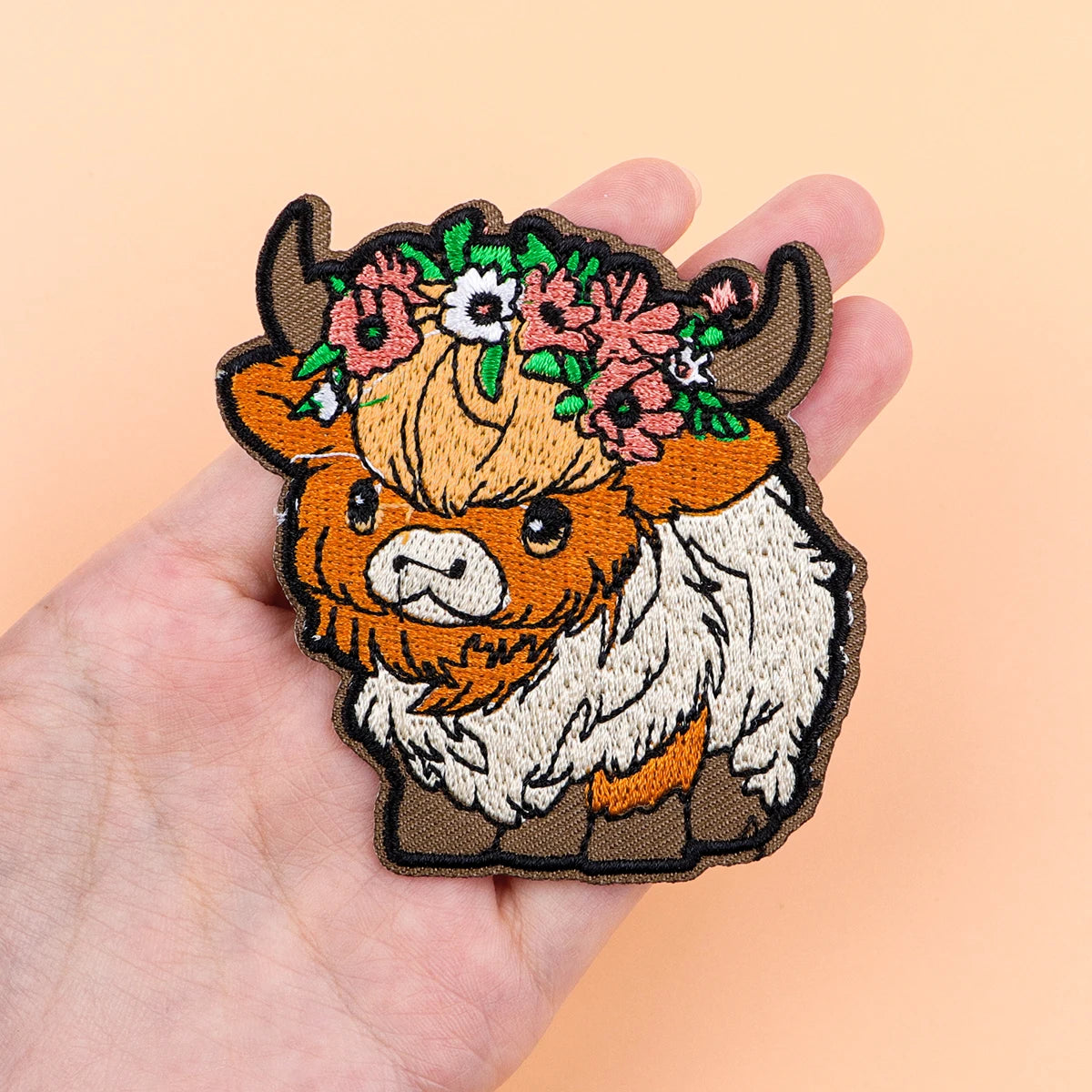 Cartoon Cow Iron On Patch Clothes Patch For Clothing Funny Animal Embroidered Patch Garment Apparel Accessories Sewing Stickers