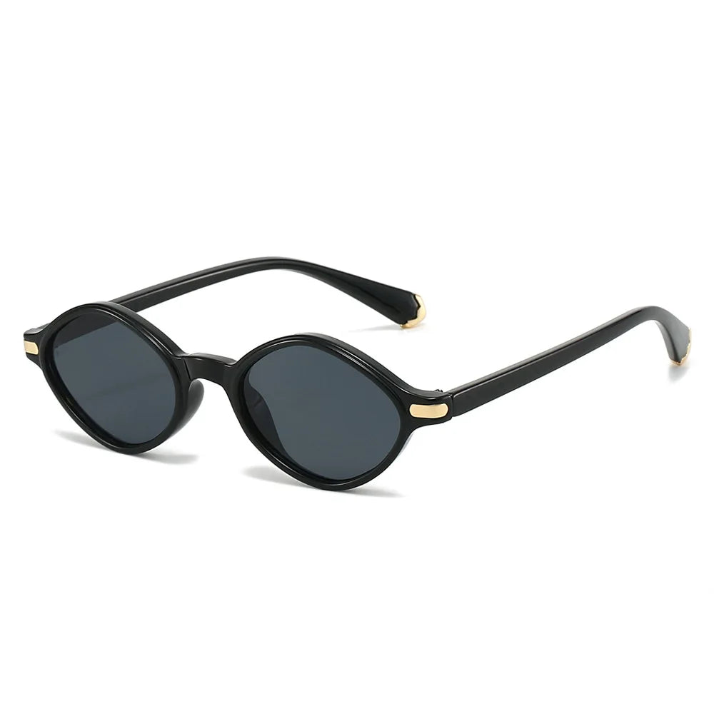 JNPCXI New Retro Polygon Cat Eye Sunglasses Women Fashion Leopard Shades UV400 Men Rivets Sun Glasses