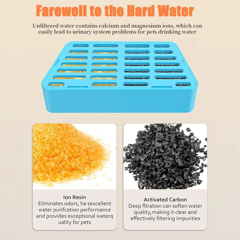 6/12pcs Smart Pet Water Dispenser Filter Cat Water Fountain Dispenser Filter