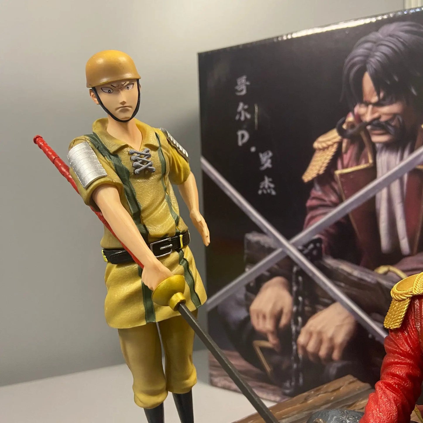 10" One Piece Gol D Roger Execution Desk Soldier Anime Action Figure Model Gk