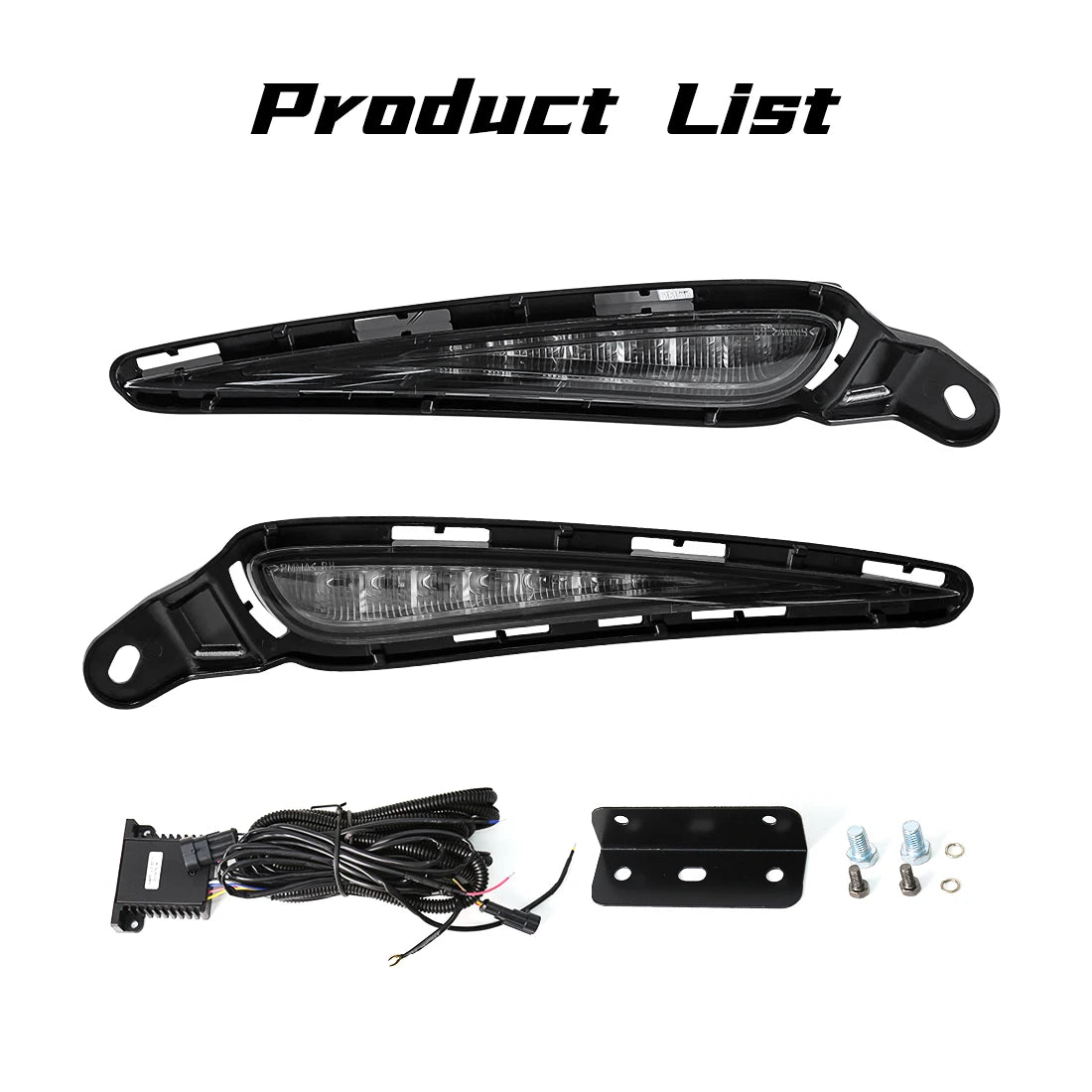 DLAA For Toyota Vitz 2017 2018 2019 LED Daytime Running Light DRL Turn Signal Fog Lamp White Yellow Waterproof Car Accessories