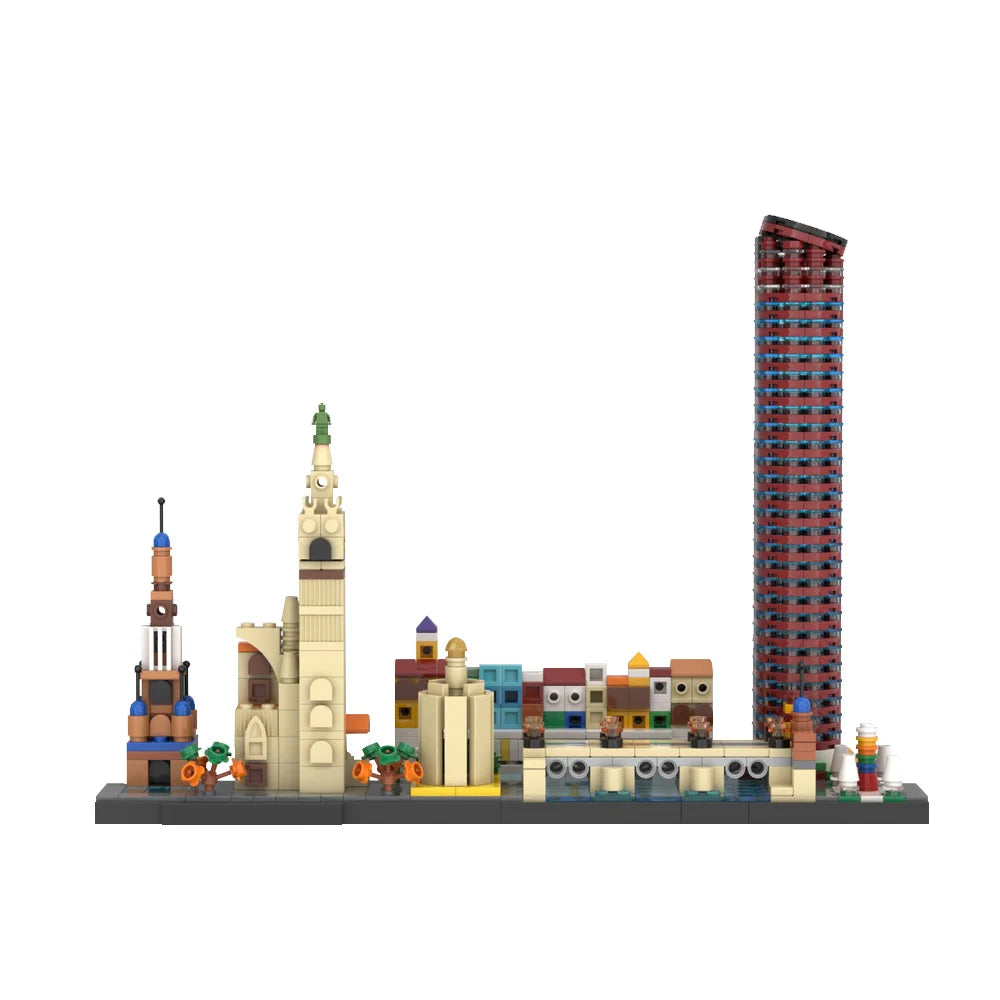Gobricks MOC Rome London Seville Lanmark City Skyline Building Blocks Model