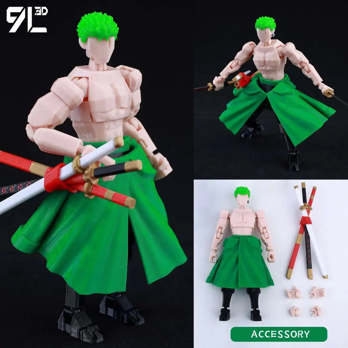 9L 3D Printed Anime Jujutsu Kaisen Sukuna Dummy 13 Shapeshift Action Figures 05