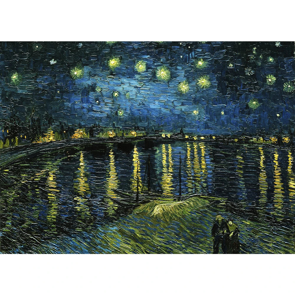 MaxRenard Jigsaw Puzzle 1000 Pieces Fine Art Van Gogh Starry Night Over The Rhone Environmentally Friendly Paper Christmas