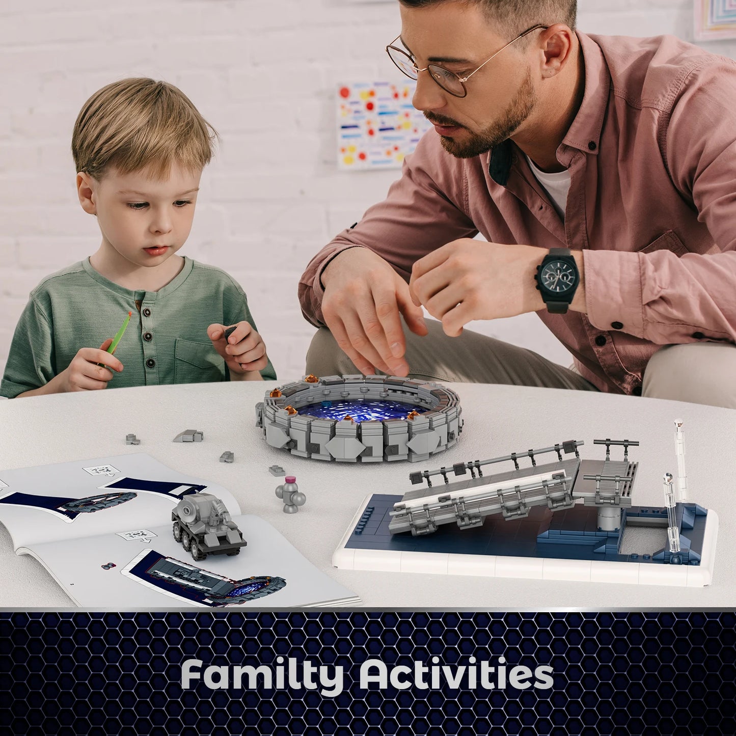 Stargateal Building Block Kit, Movie Space Travel Scenes Machine Bricks (722PCS)