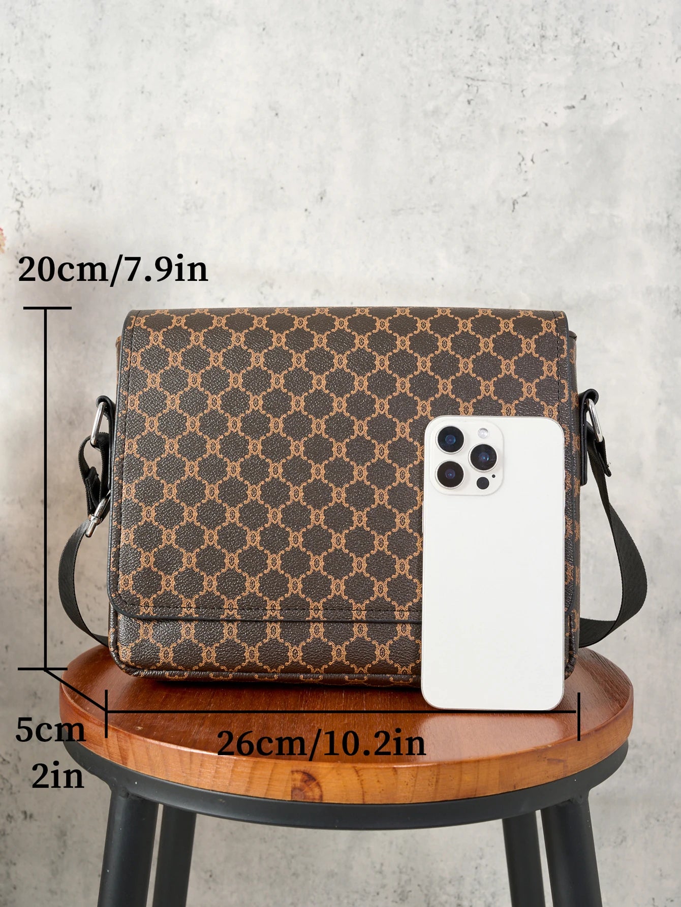 Simple Casual Flap Crossbody Bag Business Work Commuter Portable Shoulder Bag