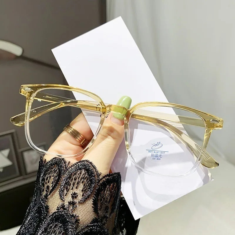 Korean Anti Blue Light Blocking Round Frame Glasses Anti-fatigue Spectacles Fashion for Men/Women Radiation Protection