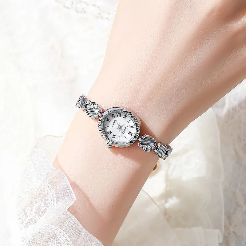 Luxury Ladies Watches Crystal Bracelets High-End Brand Women Wristwatch Elegant Gold Silver Watches Girlfriend Lady Montre Femme