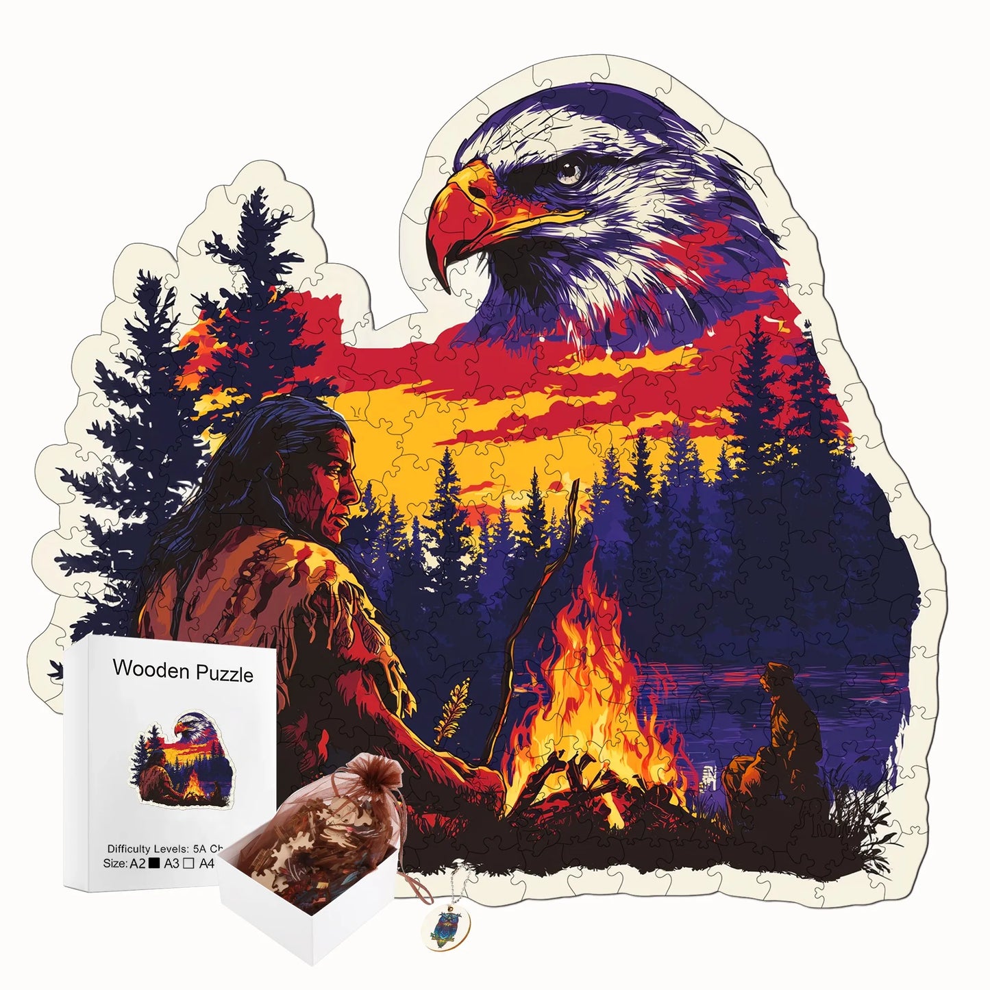Animals And Nature Wooden Puzzle Creative Wooden Decor Christmas and Halloween Gift Toy for Teen and Kid