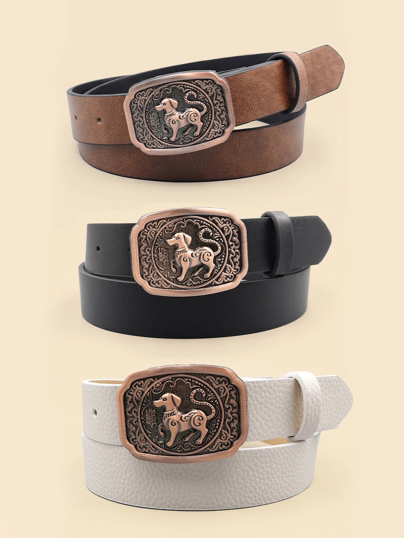 Y2K Street Style Belt - Antique Bronze Carved Buckle, Versatile Waistband for Daily Wear, Dates & Casual Outfits