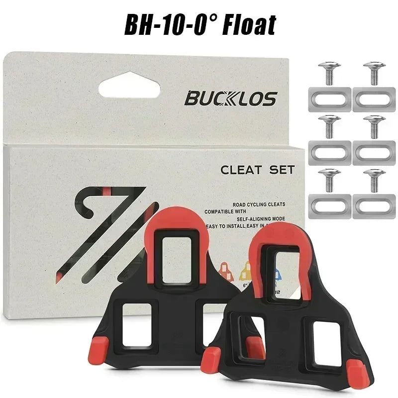 BUCKLOS Bike Pedals Clip for Shimano SPD-SL SH10 SH11 SH12 Road Bicycle Pedal Cleats with Locking Plate Cycling Accessories