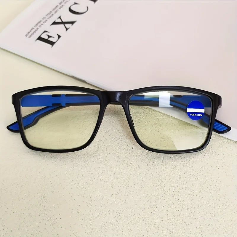 3pcs Men's Photochromic Reading Glasses Anti-radiation Anti Blue Light Eyeglass With Grade +100 +150 +200 +250 +300