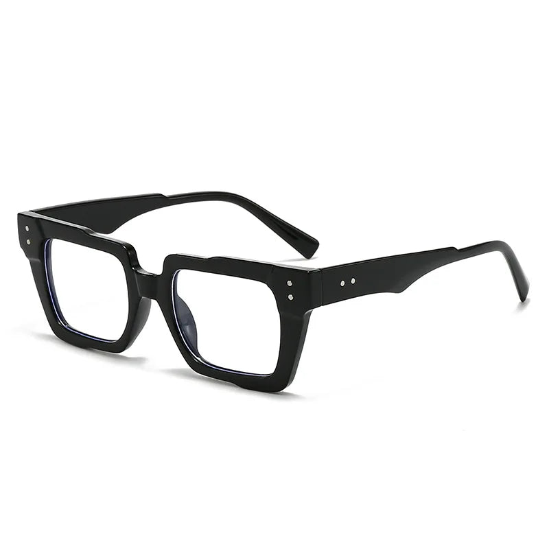 JNPCXI New Vintage Thick Leg Square Sunglasses Women Men Fashion Rice Nail Green Sun Glasses UV400