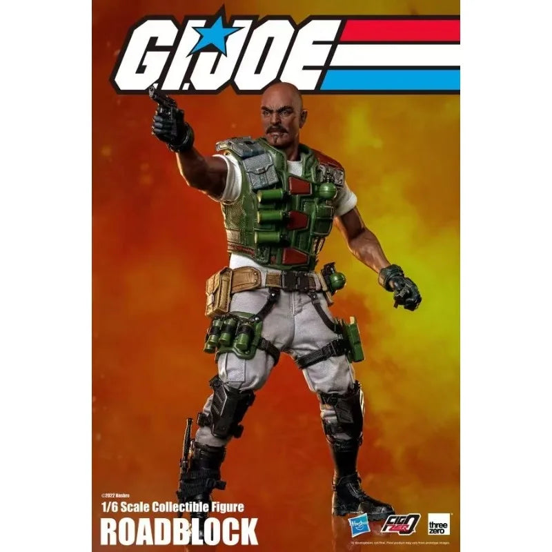 Original Hasbro Threezero FigZero G.I. Joe Series 1/6 ROADBLOCK Action Toy Figure Mode Collection