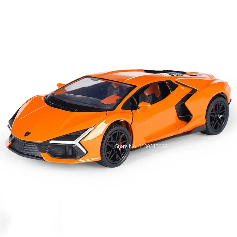 1:32 Lambor Countach LBWK Revuelto Miniature Model Alloy Diecast Toys Car with Sound Light Pull Back Vehices Fashion Accessories