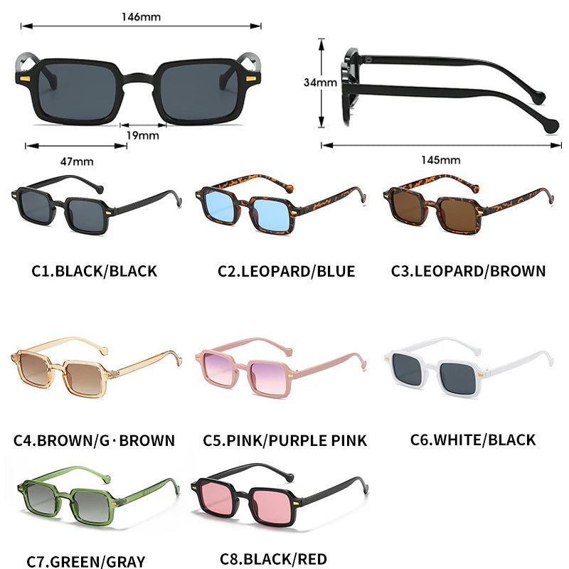 JNPCXI New Small Frame Square Sunglasses Women Fashion Rectangle Sun Glasses Brand Designer Vintage Eyeglasses Men UV400