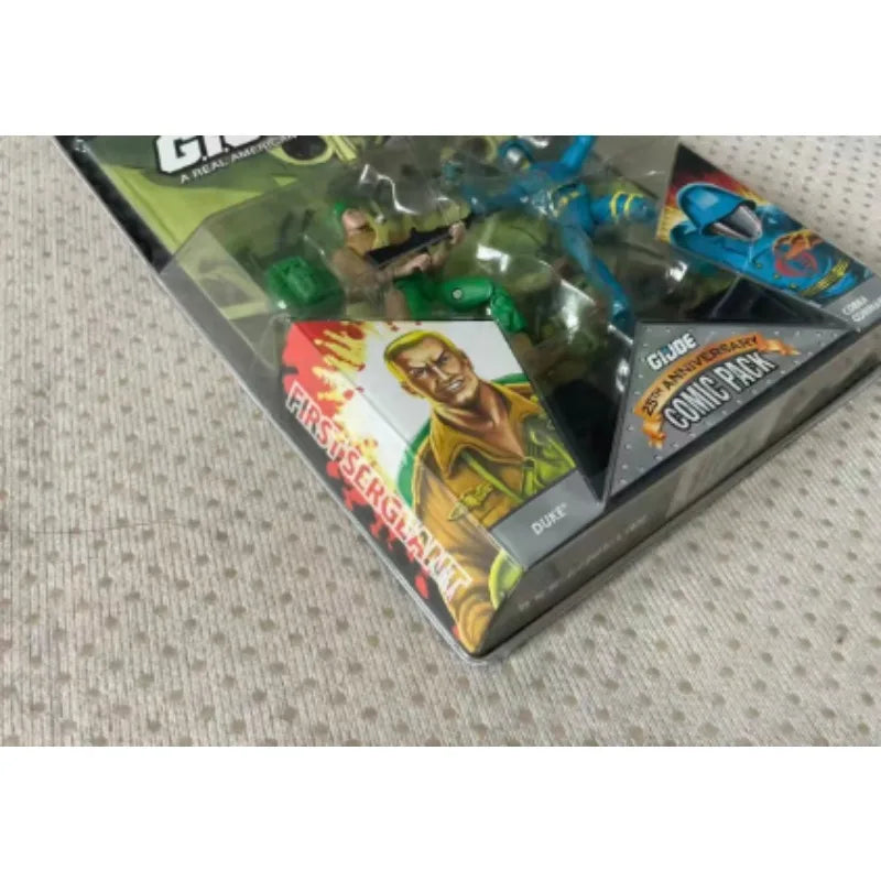 Original Hasbro G.I. Joe A REAL AMERICAN HERO COMIC PACK DUKE & COBRA COMMANDER Anime Figure Toy Collection Model