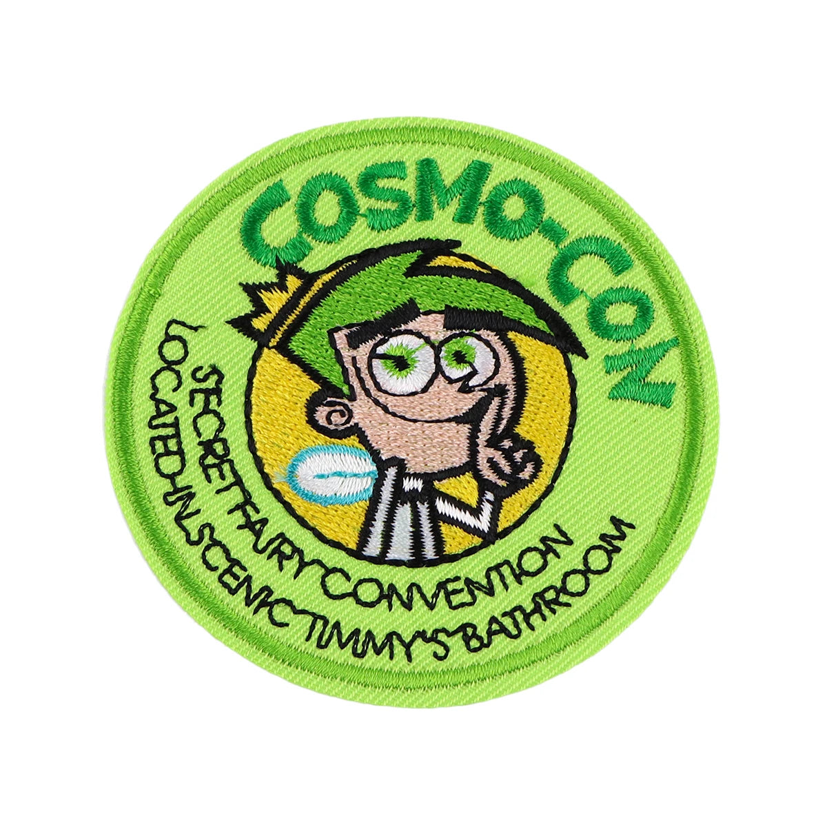 Funny Green Hair Boy Cartoon Patches for Clothes Embroidery Appliques Clothing Accessories Stickers Iron on Patches Stripes