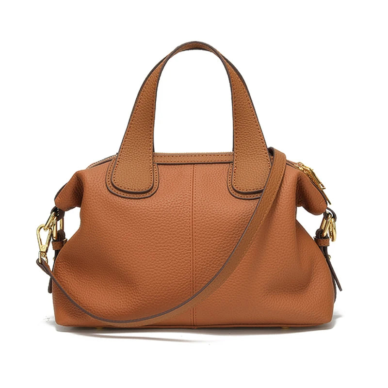 Women's Bag 2025 Trend Natural Cow Leather Bag Female Retro Cowhide Crossbody Bags Ladies Large Capacity Shoulder Bag Women