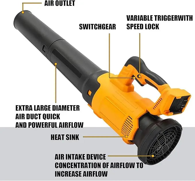 [No battery] For Dewalt 20V Cordless Leaf Blower for Snow Removal Yard Lawn Care