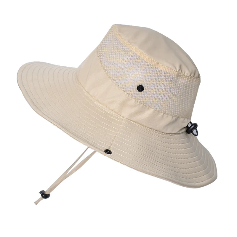 Summer large brimmed sun protection fisherman hat for women outdoor mountaineering and fishing sun hat breathable sun hat