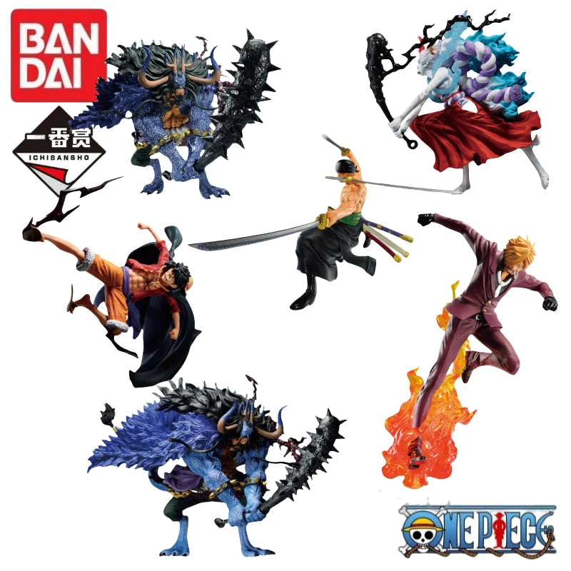 Special OfferIn Stock Original Bandai One Piece Ichiban Kuji TREASURE CRUISE Kaidou Yamato Luffy Roronoa Zoro Sanji Anime Figure