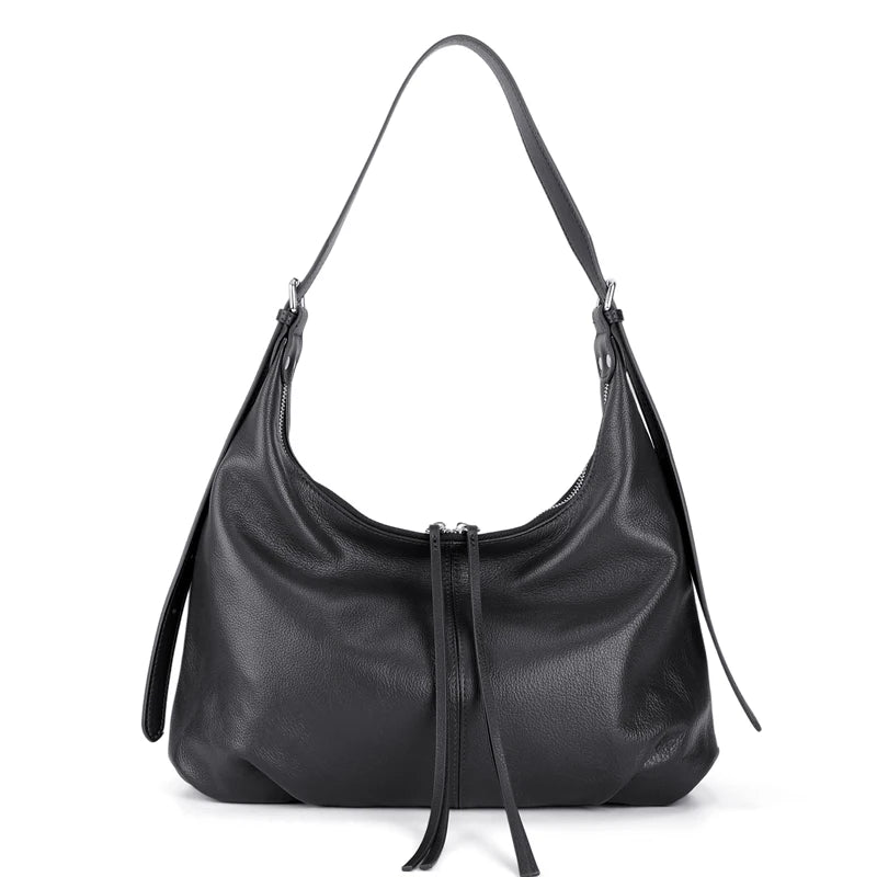 New Spring Ladies Large Capacity Genuine Cowhide Leather Underarm Bags Women's fashion Luxury Designer Shoulder Crossbody Bag
