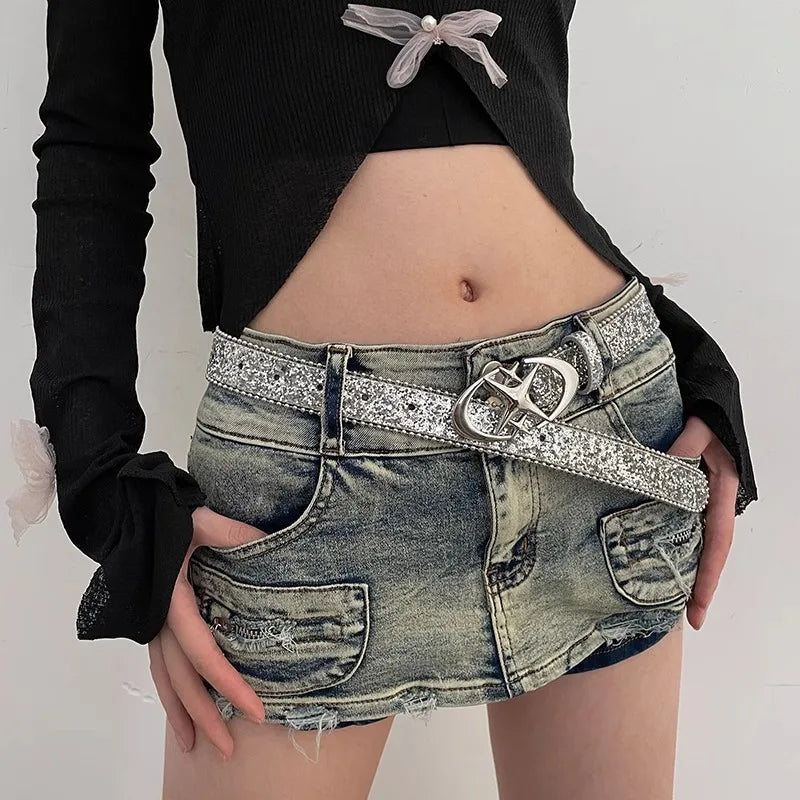 Y2K Millennium Spice Girl Style N Belt Woman 2024 New Jeans Belt Decoration With INS Style