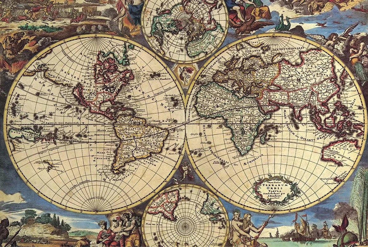 1000pcs Puzzle Paper Toys Ancient Map Famous Paintings 1000 Pieces Jigsaw Puzzle Children Gift Adult Educational Puzzle