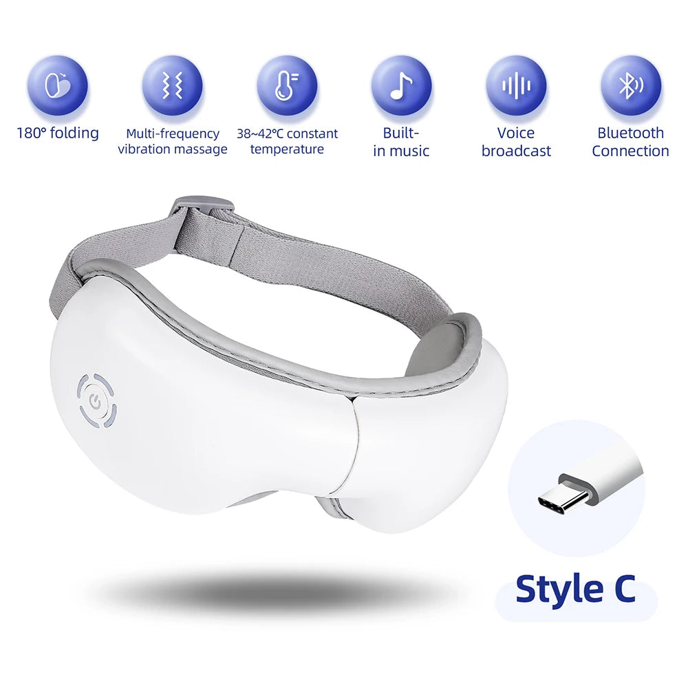 Air Pressure Vibration Eye Massager Relieves Eye Fatigue Eyes Patch Eyes Massage Music Eye Fatigue Relief Massage