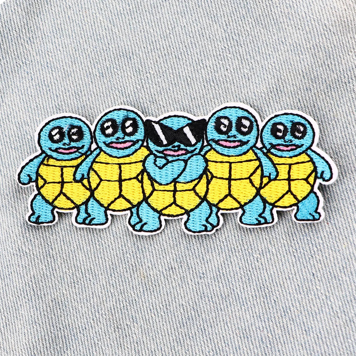 Cute Turtle Patch for Clothing Cartoon Anime Game Badges Iron On Patches Sewing Fabric Patch Stripes Diy Patch Sticker