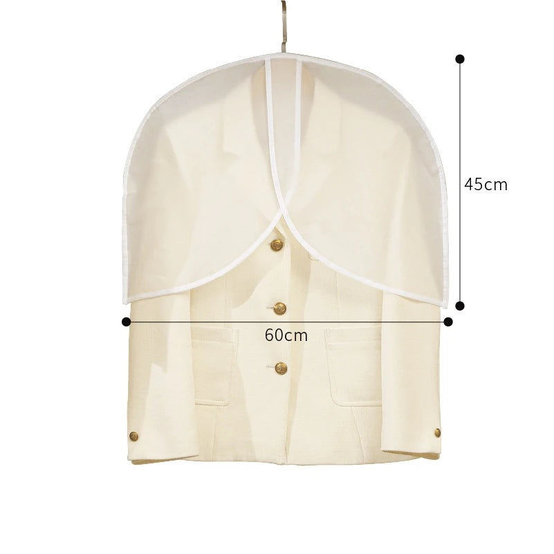 5pcs Durable Transparent Garment Protectors, Half-Body Suit & Coat Covers, Dust & Dirt Protection,Protects Suits,Jackets,Dresses
