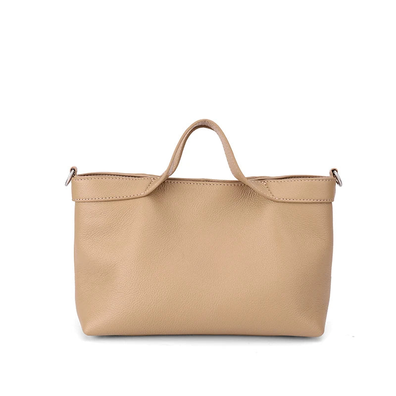New Women's fashion Genuine Leather Tote Handbag Female luxury designer Real Leather Crossbody Shoulder Bags Retro Underarm bag