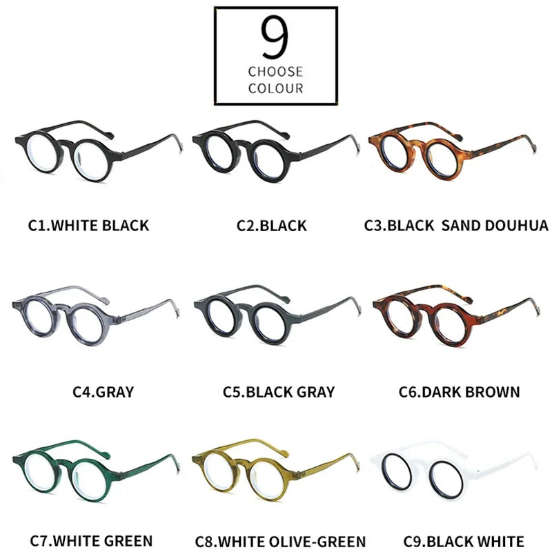 JNPCXI New Fashion Small Round Double Color Women Leopard Glasses Frame Retro Punk Men Clear Lens Eyewear