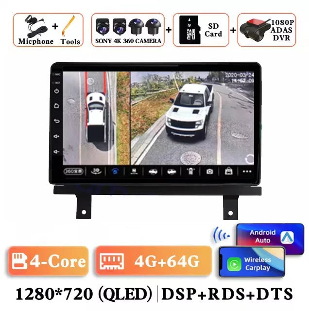 Android 15 Wireless Carplay Auto Car Radio For BAIC Beiqi Beijing X3 X5 2019 2020 2021 Multimedia Player GPS Navigation 4G+WIFI