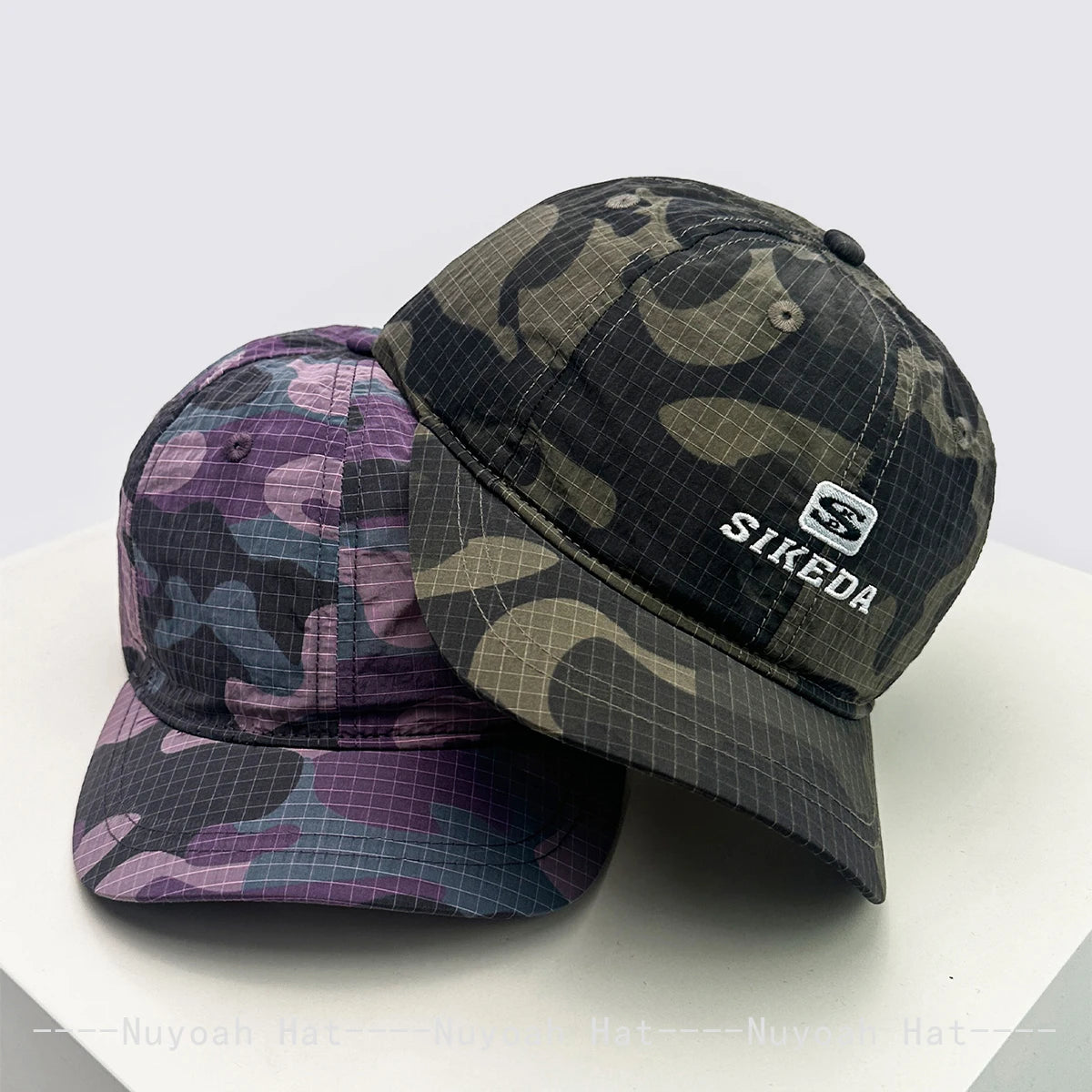New Unisex Short Eave CAMO Letter Embroidery Baseball Hats Sunshade Quick Drying Breathable Personal Peaked Caps Versatile Solid