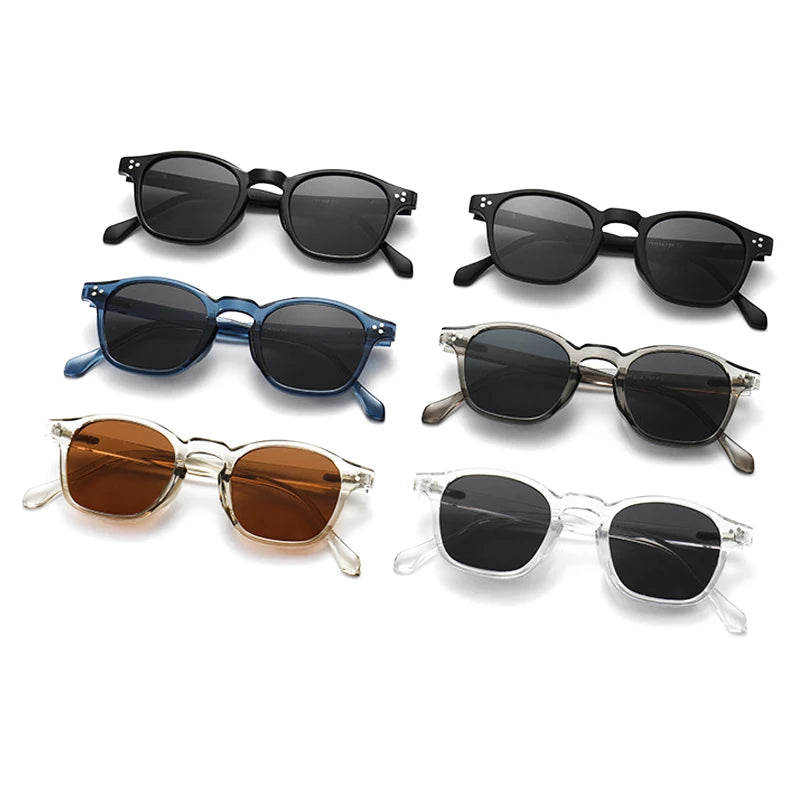 JNPCXI Polarized Vintage Rivets Polygon Round Women Sunglasses Fashion Men Shades UV400