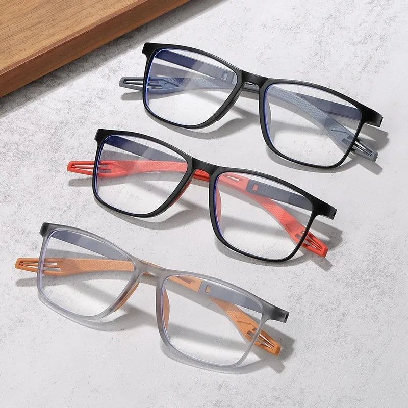 Reading EyeGlasses for Men TR90 Anti Blue Glasses Computer Reading Glasses with Grade +1.0 - +4.0
