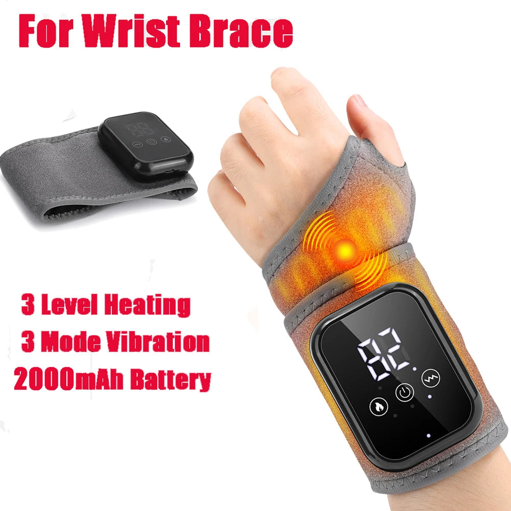 Eletric Heating Wrist Guard Protective Belt 3 Levels Adjustment Heated Rechargeable Thermal Hand Wristband With Support Plate